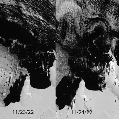 Ice movement in Antarctica