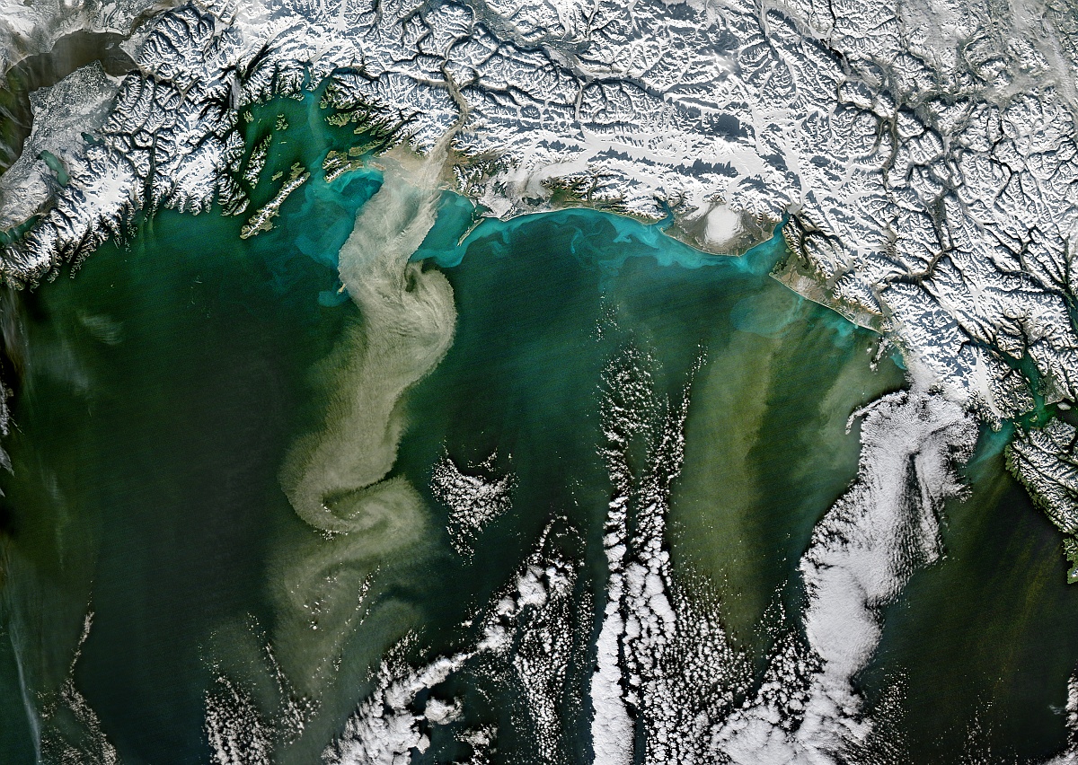 Glacial Dust Over Gulf of Alaska