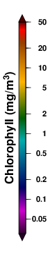 chlor_a color scale 0.03 - 50 mg / m^3