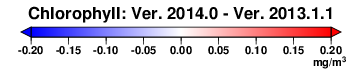 VIIRS chlor_a difference color scale (-0.2 - 0.2 mg/m^3)